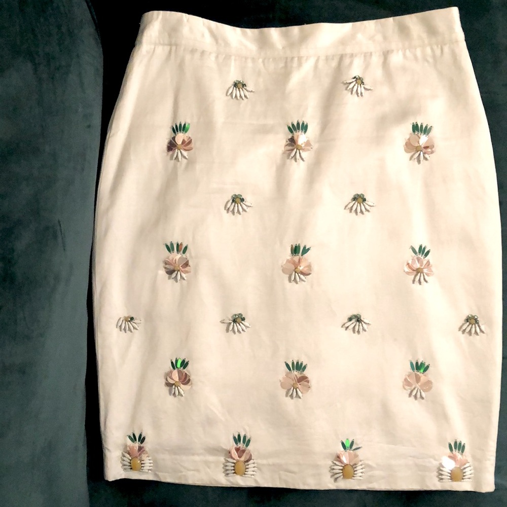 Bejeweled Banana Republic Pencil Skirt